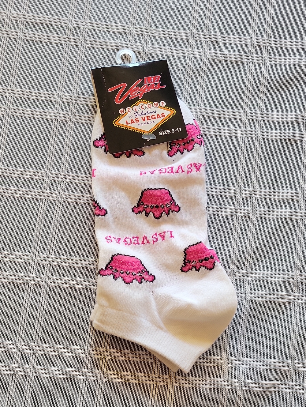 Las Vegas Pink Crown Socks - 9-11